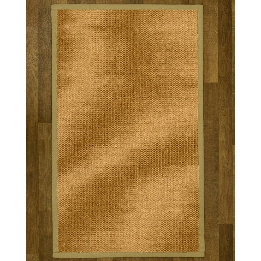 NaturalAreaRugs Devon Custom Sisal Rug 2' 6" x 14' Natural Border - 2'6" x 14'