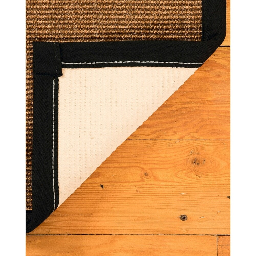 NaturalAreaRugs Divine Custom Sisal Rugs 4' x 12' M-Blue Border - 4' x 12'