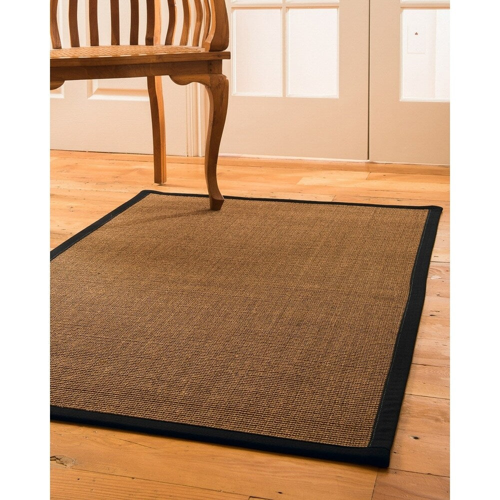 NaturalAreaRugs Divine Custom Sisal Rugs 4' x 12' M-Blue Border - 4' x 12'