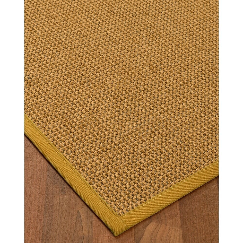 NaturalAreaRugs Dubai Custom Sisal Rug 2' 6" x 12' Tan Border - 2'6" x 12'