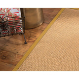 NaturalAreaRugs Dubai Custom Sisal Rug 2' 6" x 12' Tan Border - 2'6" x 12'