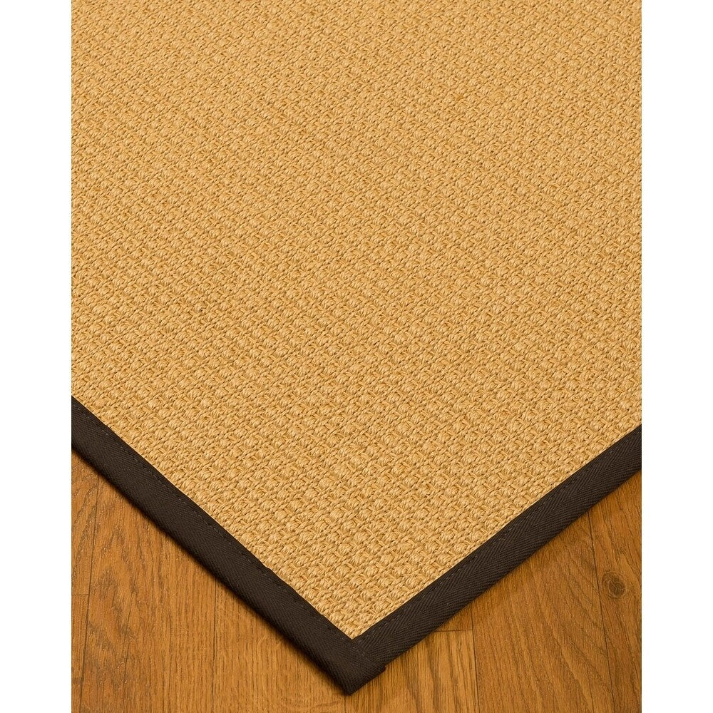 NaturalAreaRugs Fusion Sisal Carpet Runner Made in USA Fudge Border (2' 6" x 8') - 2'6" x 8'