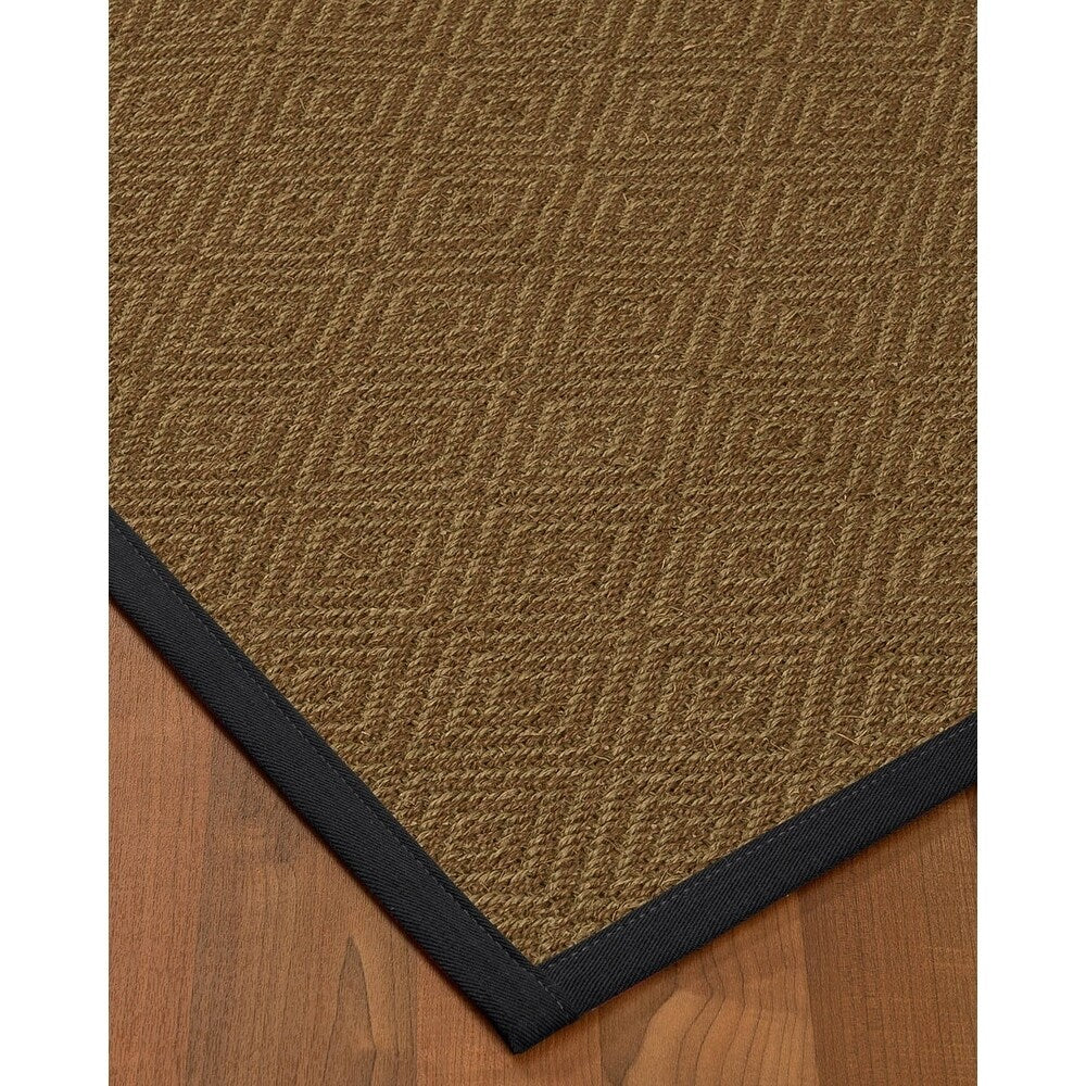 NaturalAreaRugs Habitat Sisal Area Rug (5' x 8') Midnight Blue Border - 5' x 8'