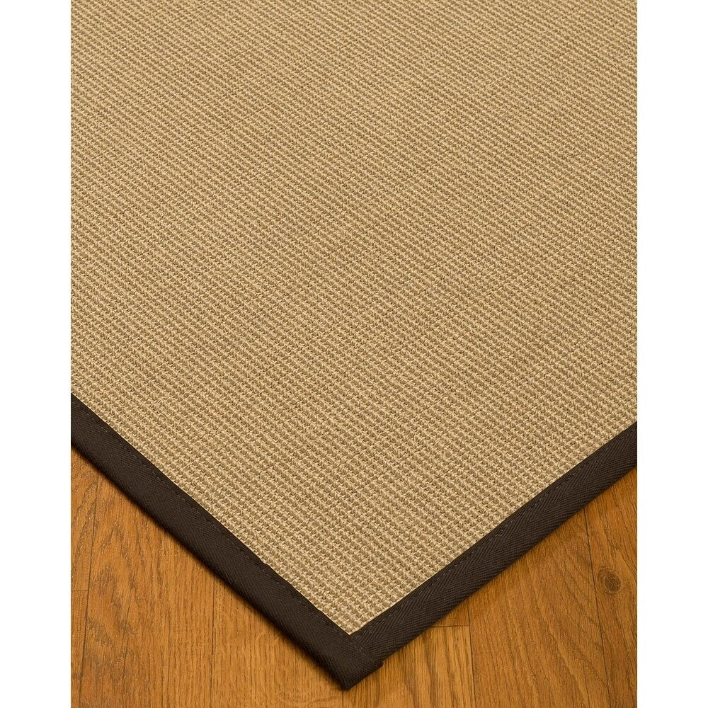 NaturalAreaRugs Hibiscus Sisal Carpet Runner Made in USA Fudge Border (2' 6" x 8') - 2'6" x 8'