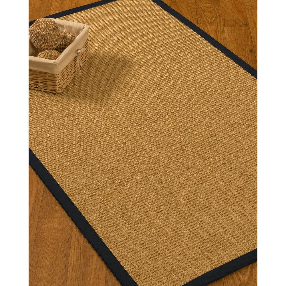 NaturalAreaRugs Largo Custom Sisal 5' x 7' M-Blue Border - 5' x 7'