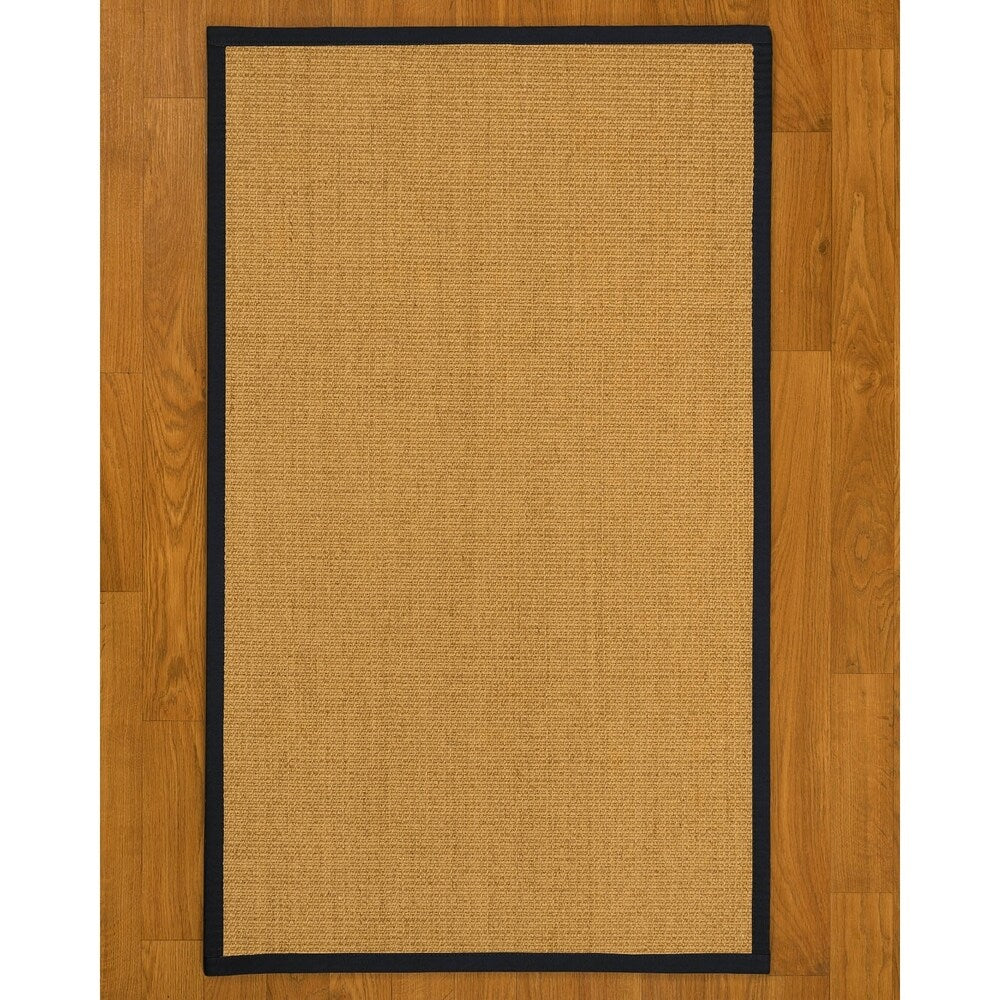 NaturalAreaRugs Largo Custom Sisal 5' x 7' M-Blue Border - 5' x 7'