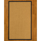 NaturalAreaRugs Largo Custom Sisal 5' x 7' M-Blue Border - 5' x 7'