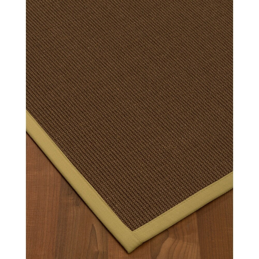 NaturalAreaRugs Linden Custom Sisal Rug 2' 6" x 10' Sand Border - 2'6" x 10'