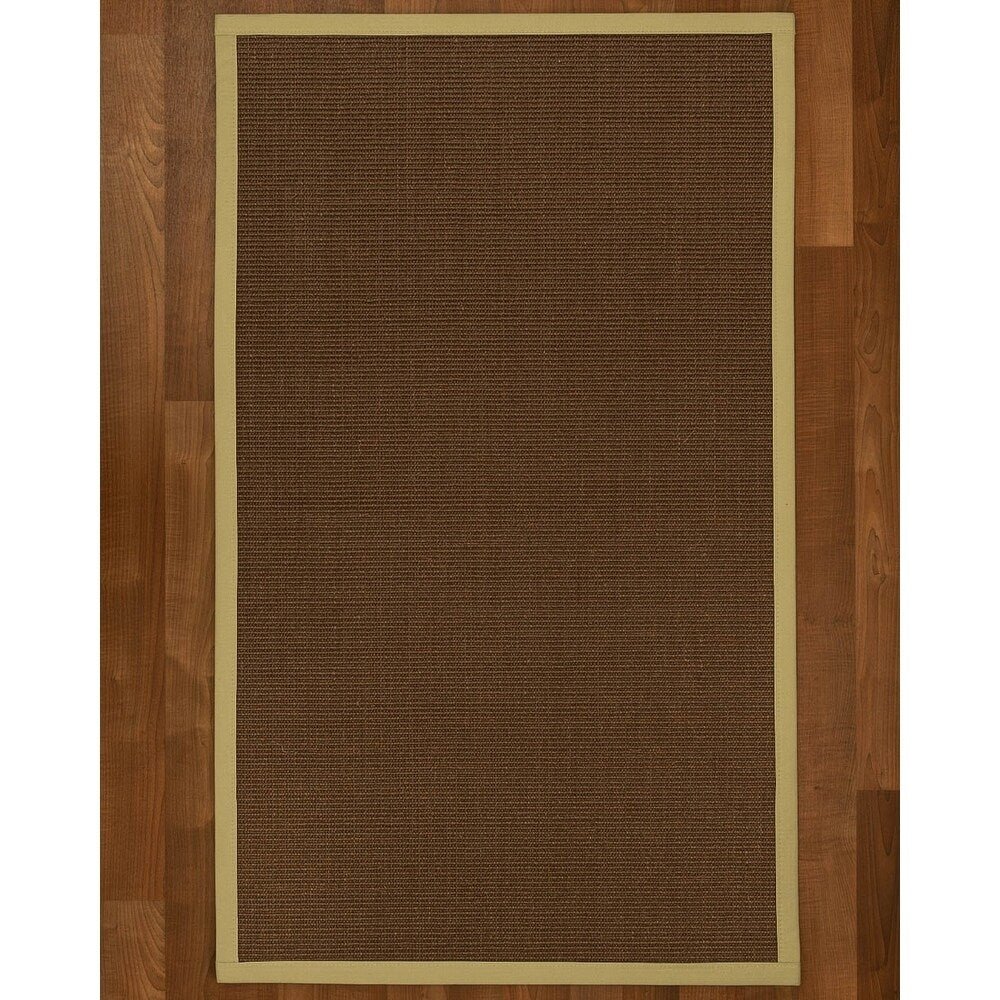 NaturalAreaRugs Linden Custom Sisal Rug 2' 6" x 10' Sand Border - 2'6" x 10'