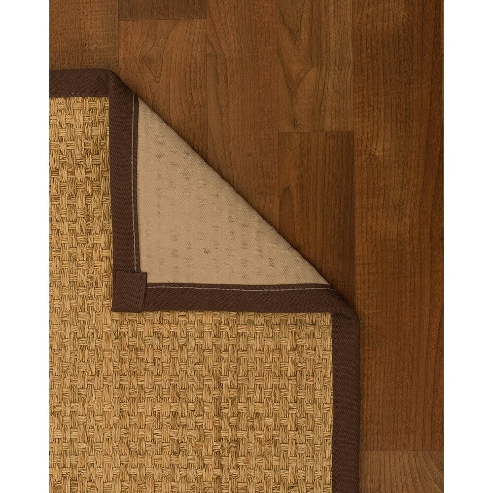 NaturalAreaRugs Miami Mt. Grass Carpet Runner Hand-Woven Brown Border (2' 6" x 8') - 2'6" x 8'