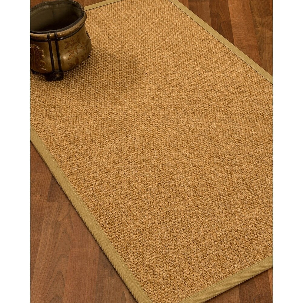 NaturalAreaRugs Nagoya Sisal Area Rug (4' by 6') Sage Border - 4' x 6'