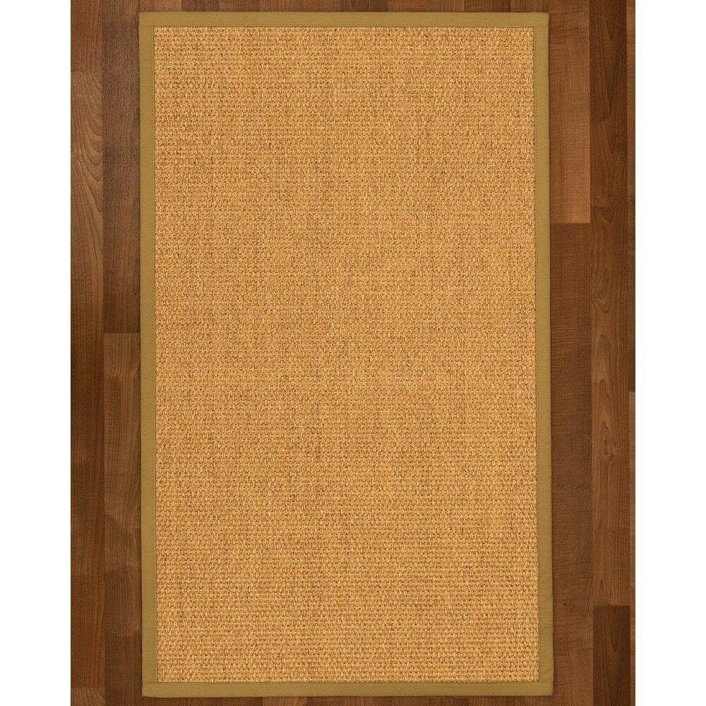 NaturalAreaRugs Nagoya Sisal Area Rug (4' by 6') Sage Border - 4' x 6'