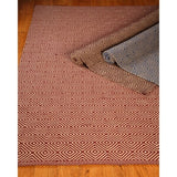 Natural Area Rugs 100% Natural Fiber Handmade Reversible Retro Jute Rectangular Rug (4' X 6') Red/Ivory - 4' x 6'