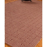 Natural Area Rugs 100% Natural Fiber Handmade Reversible Retro Jute Rectangular Rug (4' X 6') Red/Ivory - 4' x 6'
