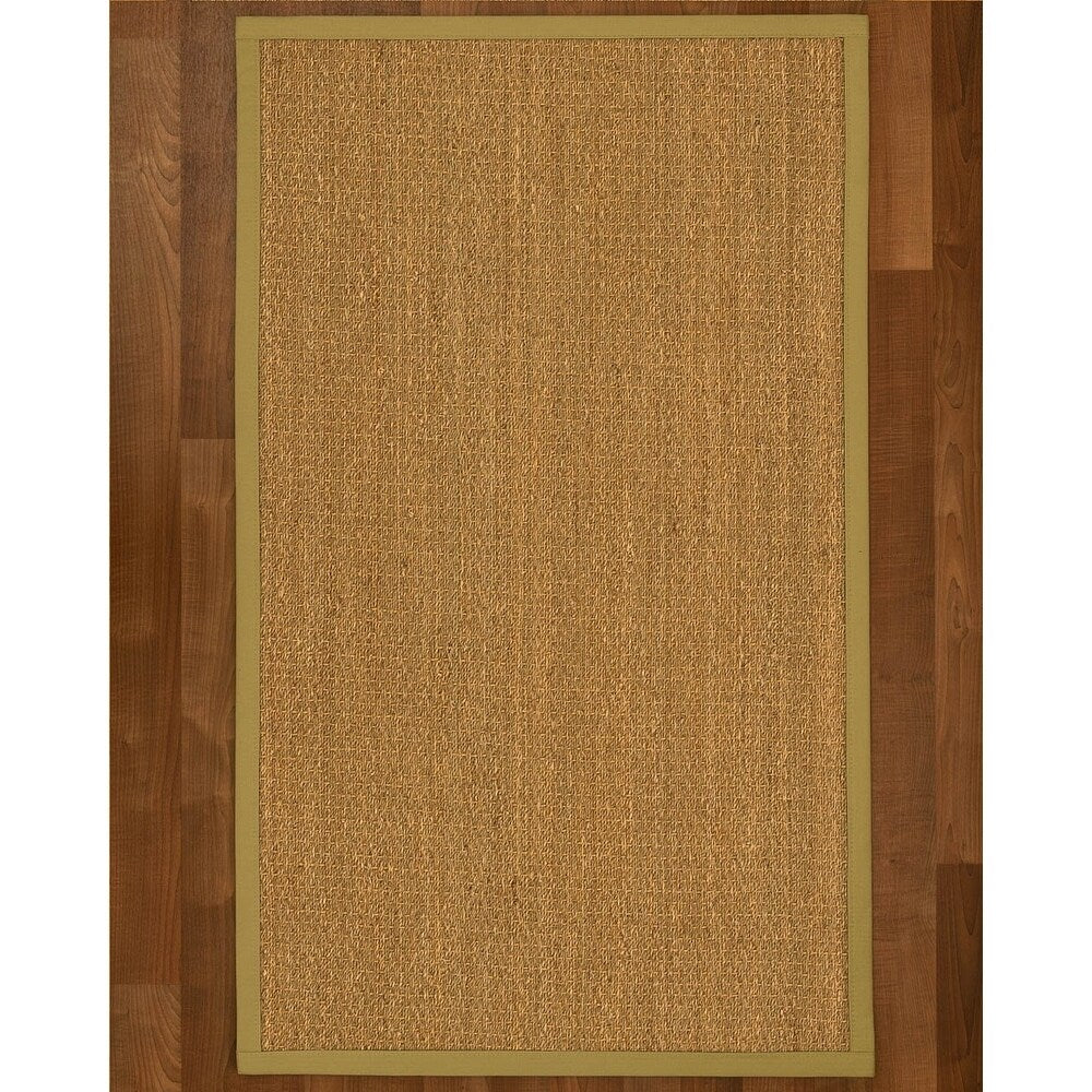 NaturalAreaRugs Seychelles Seagrass Area Rug (5' x 8') Khaki Border - 5' x 8'