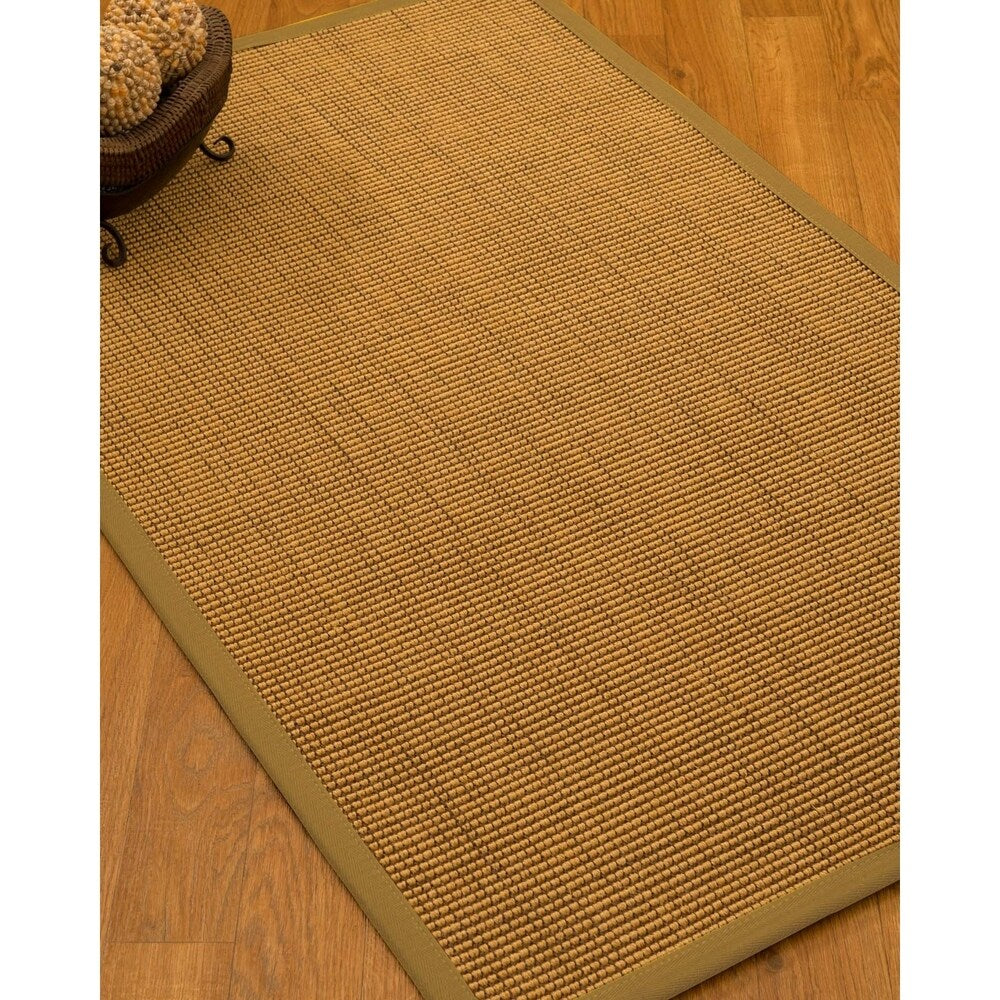 NaturalAreaRugs Tuscany Sisal Carpet Runner Hand-Woven Sage Border (2' 6" x 8') - 2'6" x 8'
