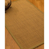 NaturalAreaRugs Tuscany Sisal Carpet Runner Hand-Woven Sage Border (2' 6" x 8') - 2'6" x 8'