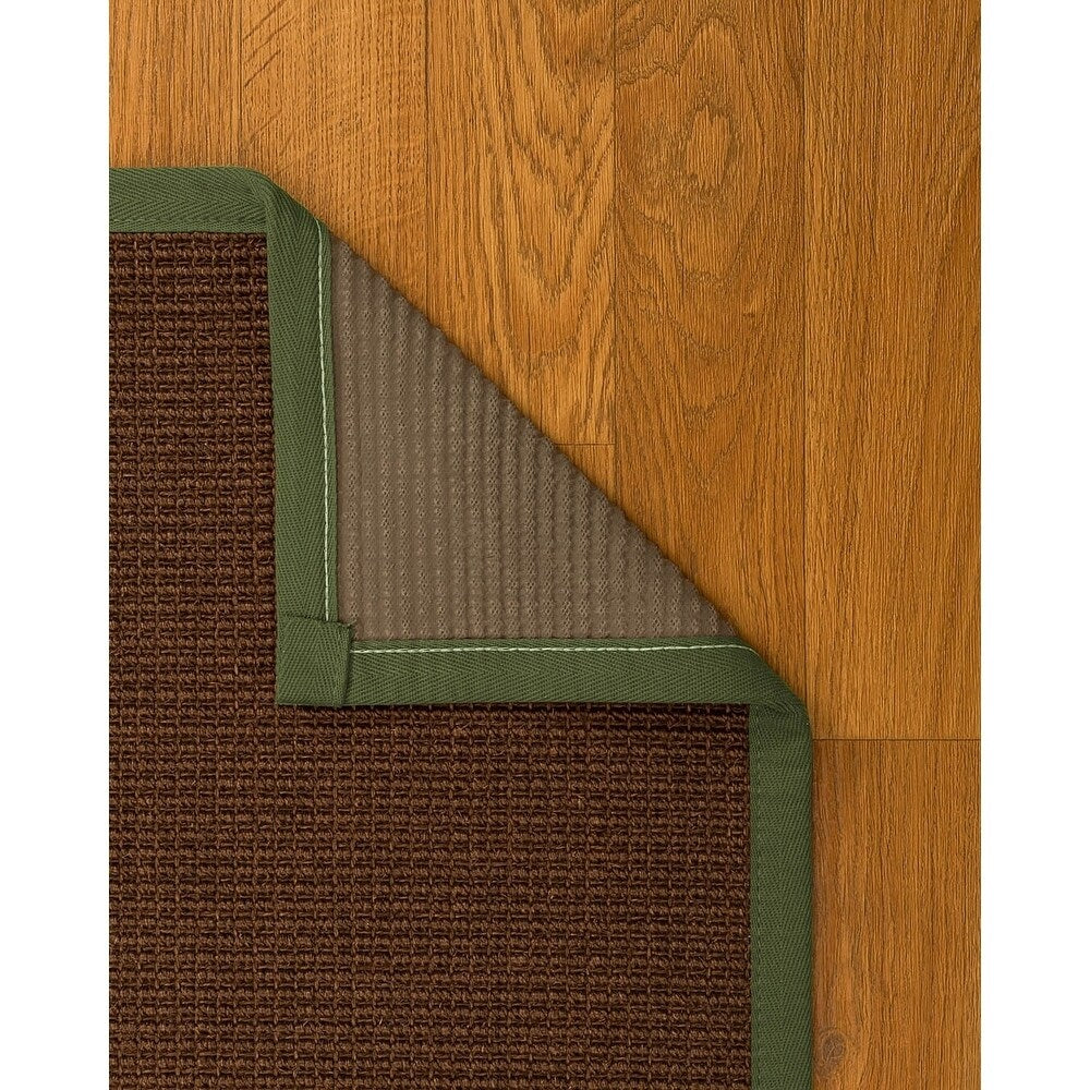 NaturalAreaRugs Valencia Sisal Area Rug (5' x 8') Green Border - 5' x 8'