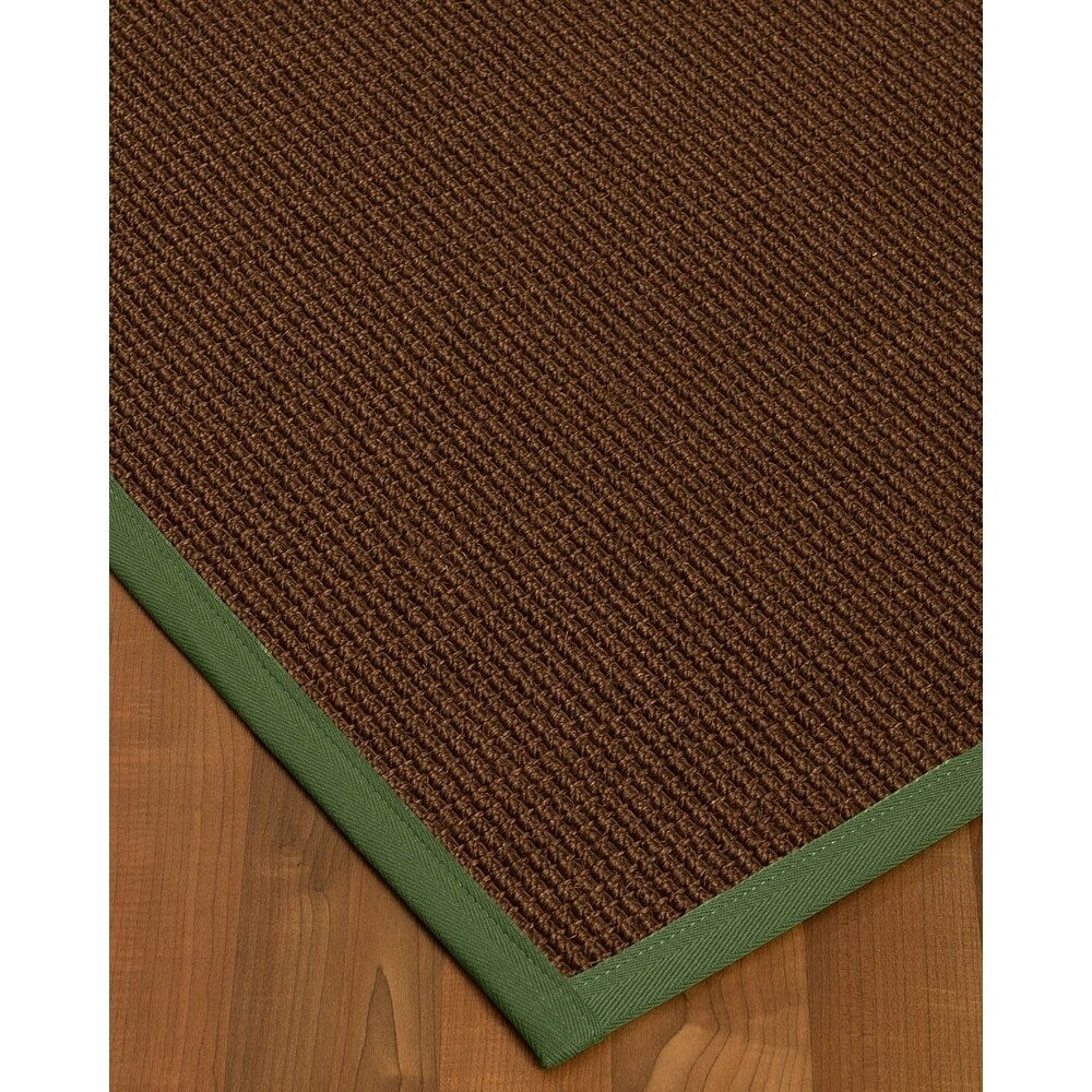 NaturalAreaRugs Valencia Sisal Area Rug (5' x 8') Green Border - 5' x 8'