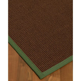 NaturalAreaRugs Valencia Sisal Area Rug (5' x 8') Green Border - 5' x 8'