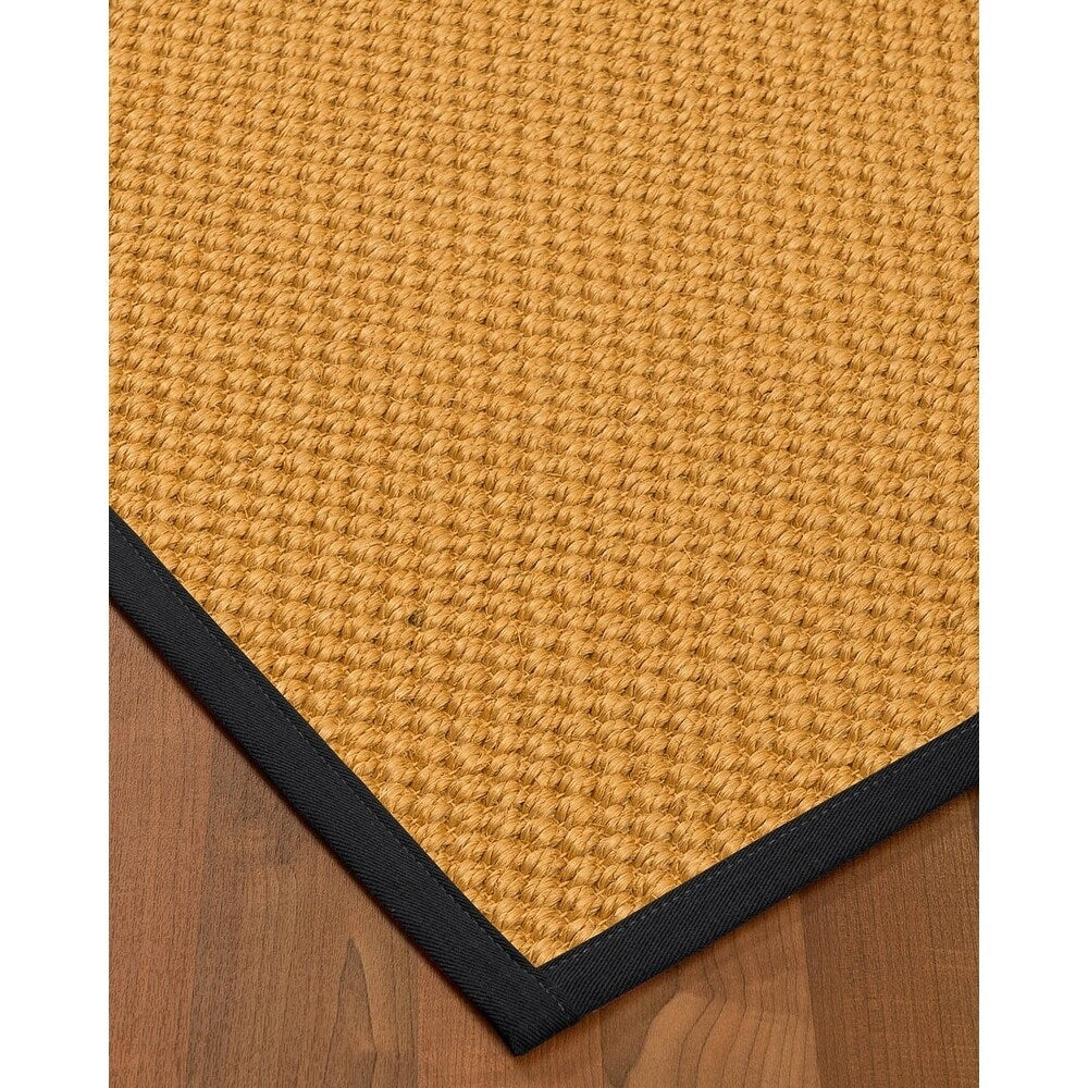 NaturalAreaRugs Vienna Sisal Carpet Runner Hand-Woven Midnight Blue Border (2' 6" x 8') - 2'6" x 8'