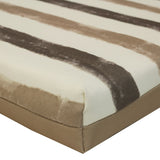 Nature Outdoor Stripe Printed Bench Seat Cushion 60 x 18 in Taupe - 60" x 18" x 2.75"