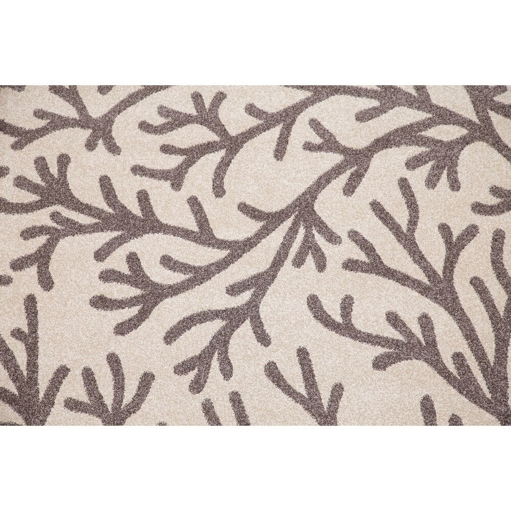 Nature Print Oriental Carpet Woven Polyester Turkish Rug New - 7'3" X 5'3"