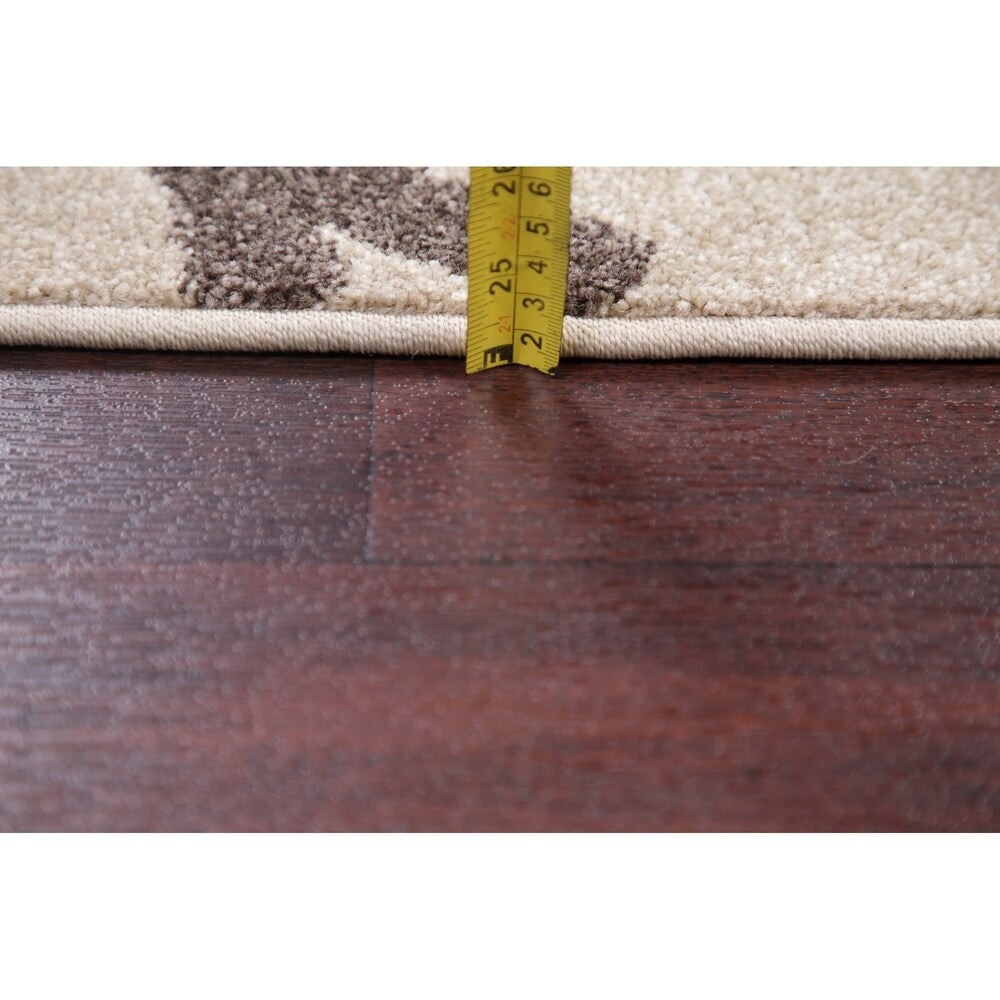 Nature Print Oriental Carpet Woven Polyester Turkish Rug New - 7'3" X 5'3"