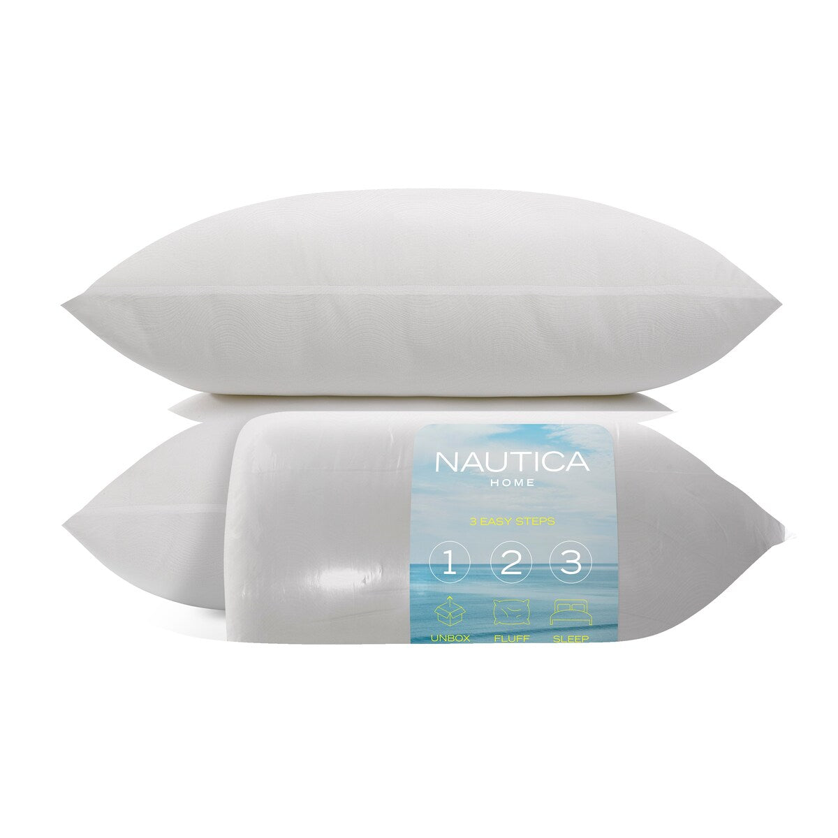 Nautica Home Embossed Ocean Waves Pillow - White