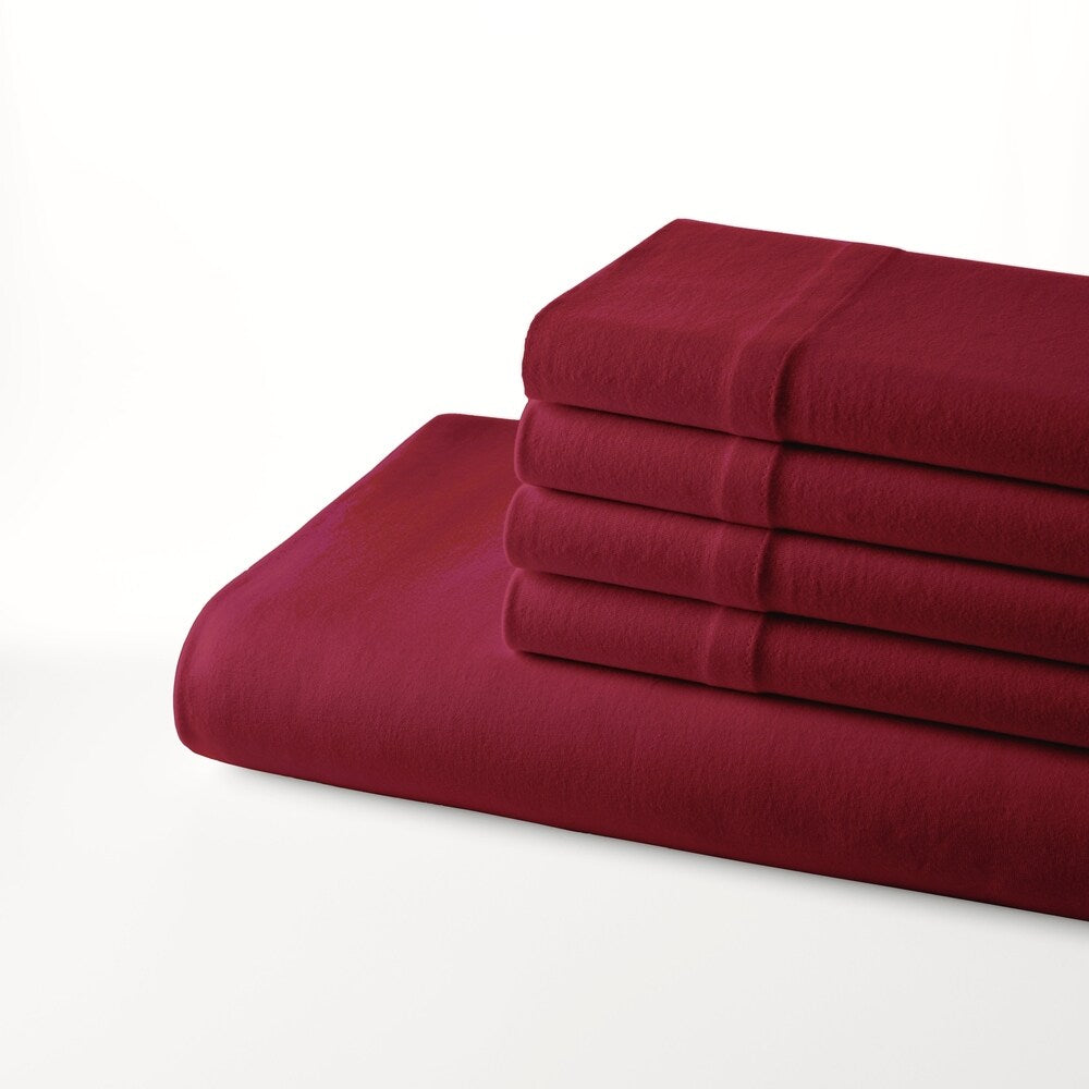 Nautica Jersey Knit Fitted Sheet and Bonus Pillowcases Set