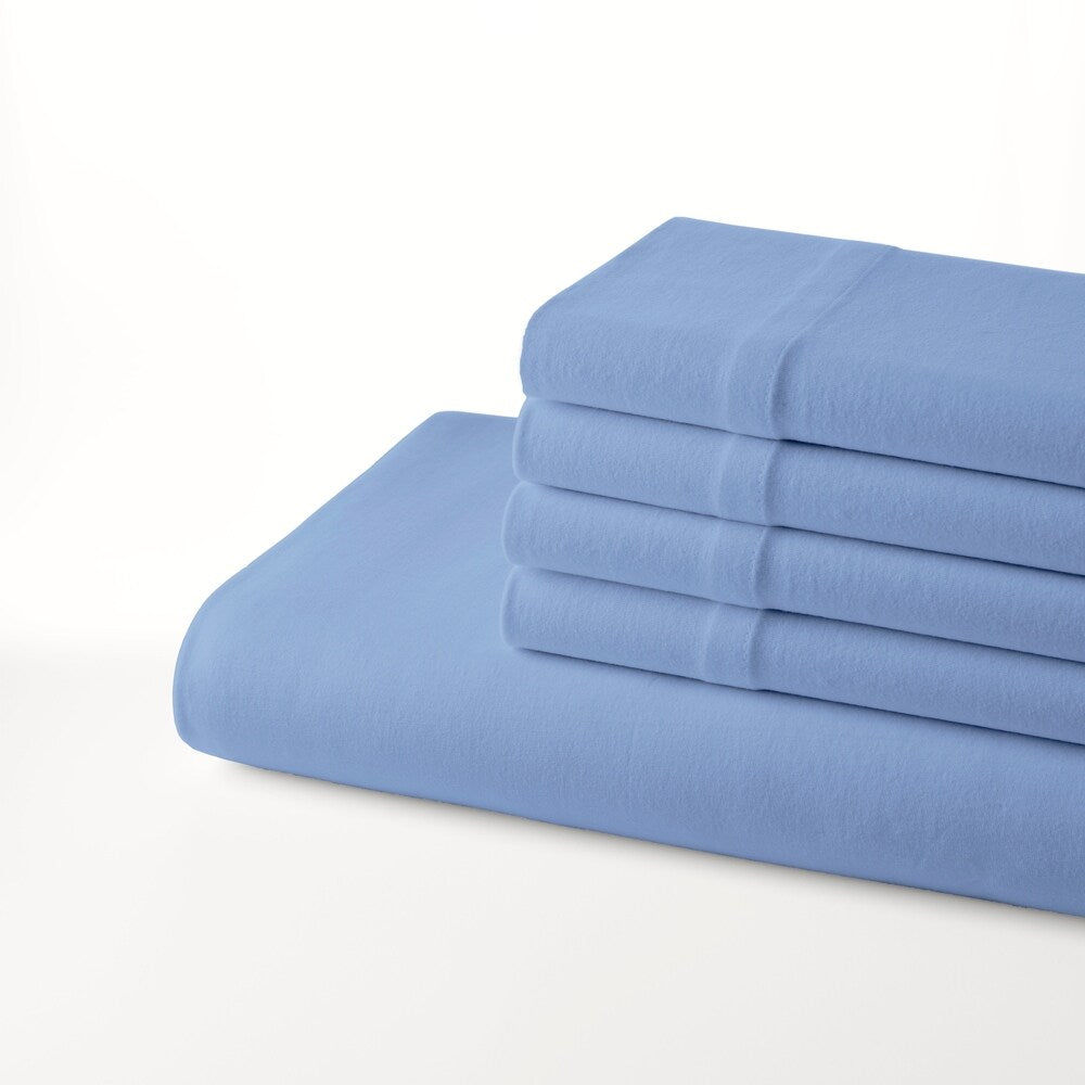 Nautica Jersey Knit Fitted Sheet and Bonus Pillowcases Set
