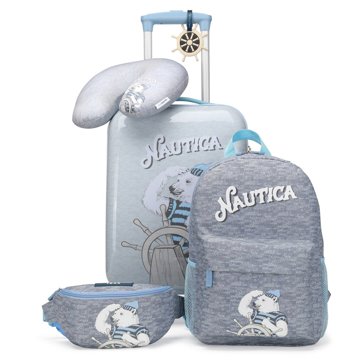 Nautica Kids 18" Travel Carry-on 5-Piece Luggage Set