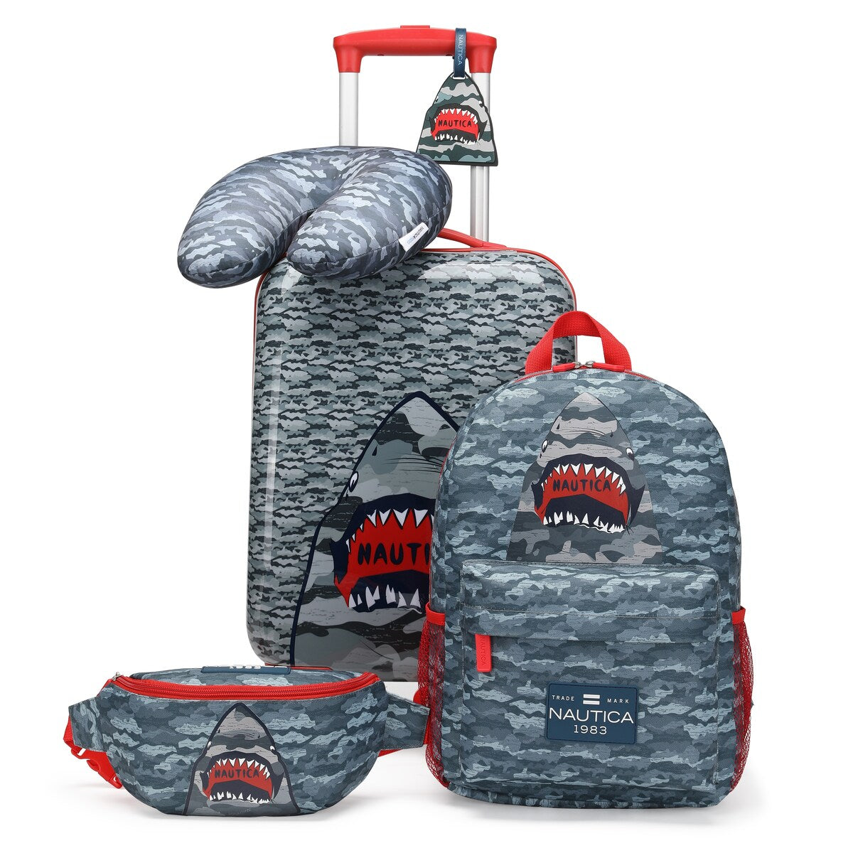 Nautica Kids 18" Travel Carry-on 5-Piece Luggage Set
