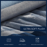 Nautica Linden Fleece Navy Reversible Comforter Set
