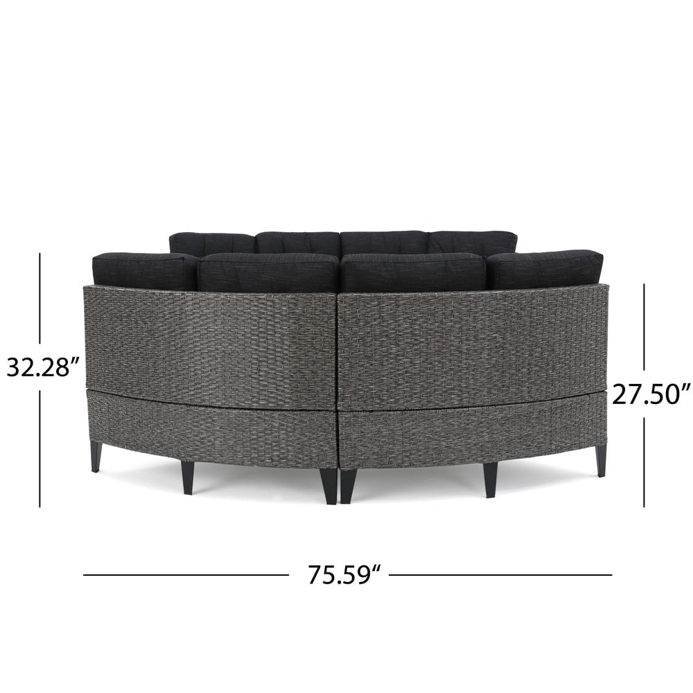Navagio Outdoor 10-piece Wicker Sofa Set with Cushions by Christopher Knight Home
