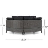 Navagio Outdoor 10-piece Wicker Sofa Set with Cushions by Christopher Knight Home