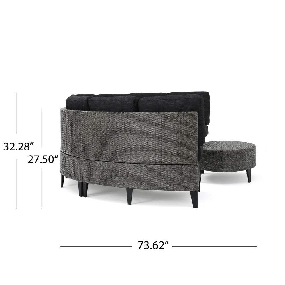 Navagio Outdoor 10-piece Wicker Sofa Set with Cushions by Christopher Knight Home