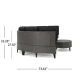 Navagio Outdoor 10-piece Wicker Sofa Set with Cushions by Christopher Knight Home