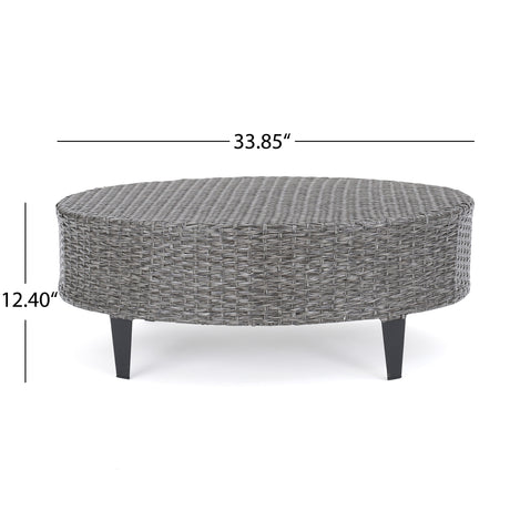 Navagio Wicker Outdoor Coffee Table by Christopher Knight Home