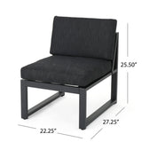 Navan Outdoor 5-piece Aluminum Sofa Set with Water Resistant Cushions by Christopher Knight Home