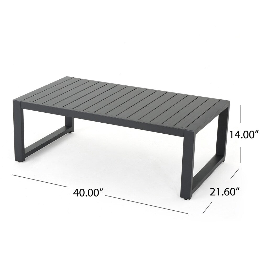 Navan Outdoor 5-piece Aluminum Sofa Set with Water Resistant Cushions by Christopher Knight Home