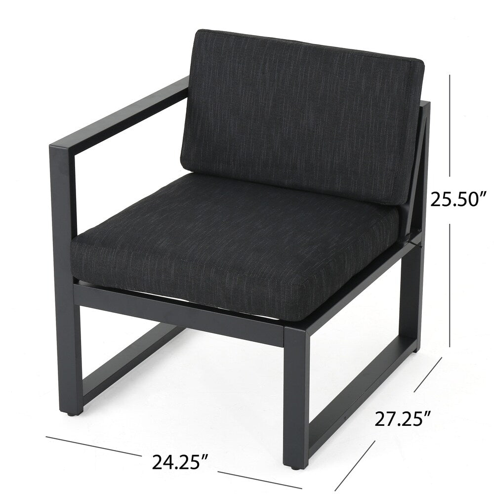 Navan Outdoor 5-piece Aluminum Sofa Set with Water Resistant Cushions by Christopher Knight Home