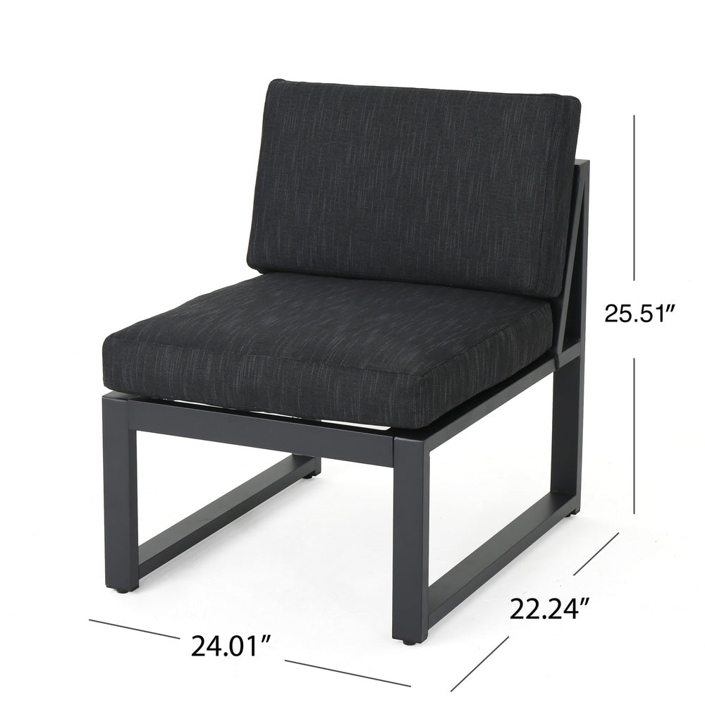 Navan Outdoor 5-piece Aluminum Sofa Set with Water Resistant Cushions by Christopher Knight Home