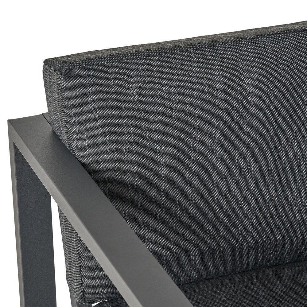 Navan Outdoor Aluminum 6 Seater Sofa Set by Christopher Knight Home