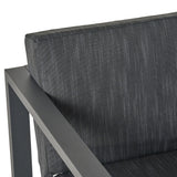 Navan Outdoor Aluminum 6 Seater Sofa Set by Christopher Knight Home
