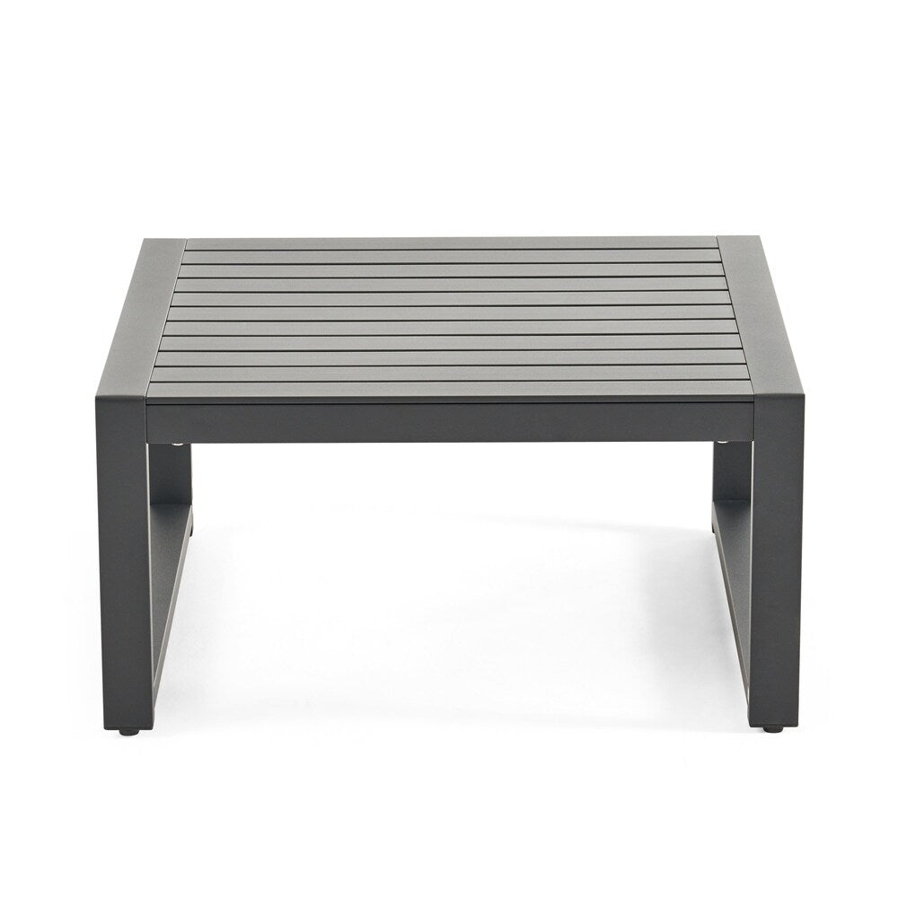 Navan Outdoor Aluminum 6 Seater Sofa Set by Christopher Knight Home