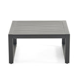 Navan Outdoor Aluminum 6 Seater Sofa Set by Christopher Knight Home