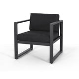 Navan Outdoor Aluminum Club Chairs (Set of 4) by Christopher Knight Home
