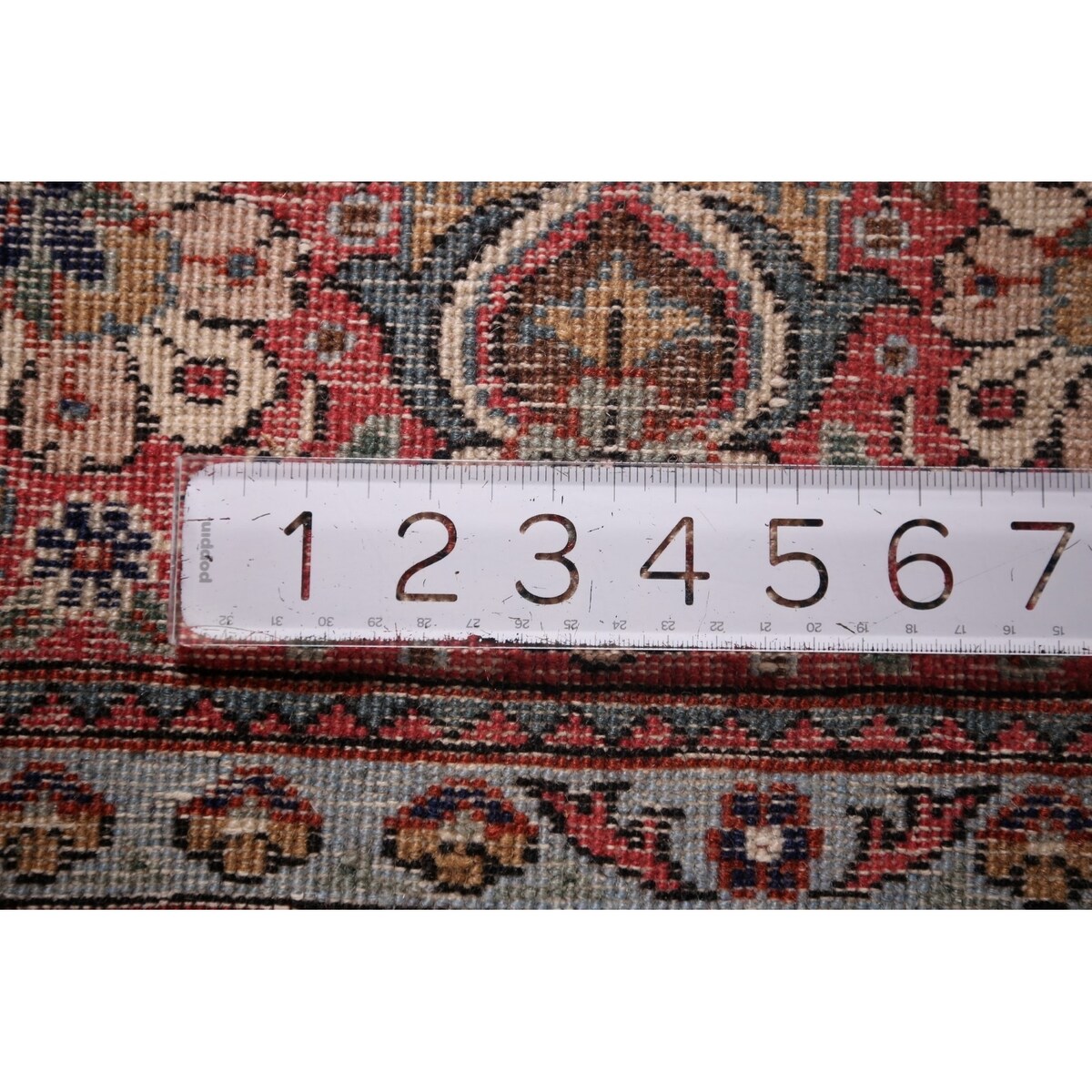 Navy Blue Floral Anatolian Oriental Vintage Rug Handmade Wool Carpet - 7'2" X 10'5"