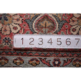 Navy Blue Floral Anatolian Oriental Vintage Rug Handmade Wool Carpet - 7'2" X 10'5"